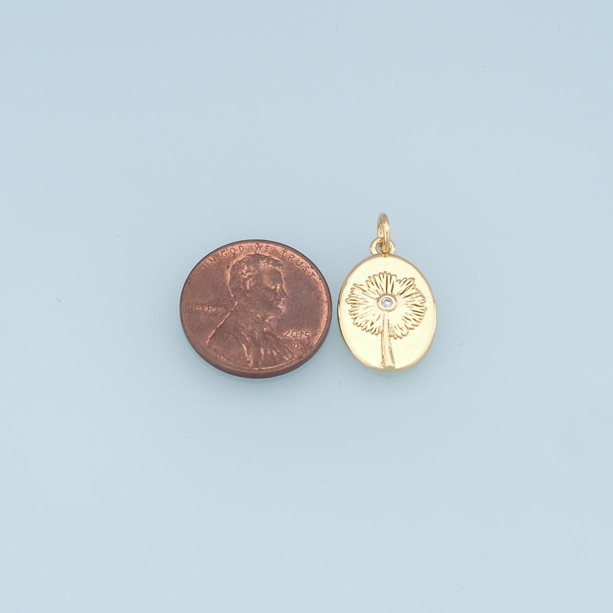 Gold Flower Charms,18K Gold Filled CZ flower Pendant,Silver flower Charm Bracelet Necklace for DIY Jewelry Making Supply