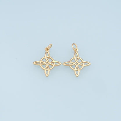 18K Gold Filled Charm Pendant for Jewelry Making