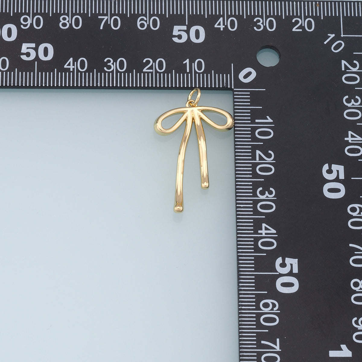 18K Gold Filled Bow Charm Pendant for Jewelry Making