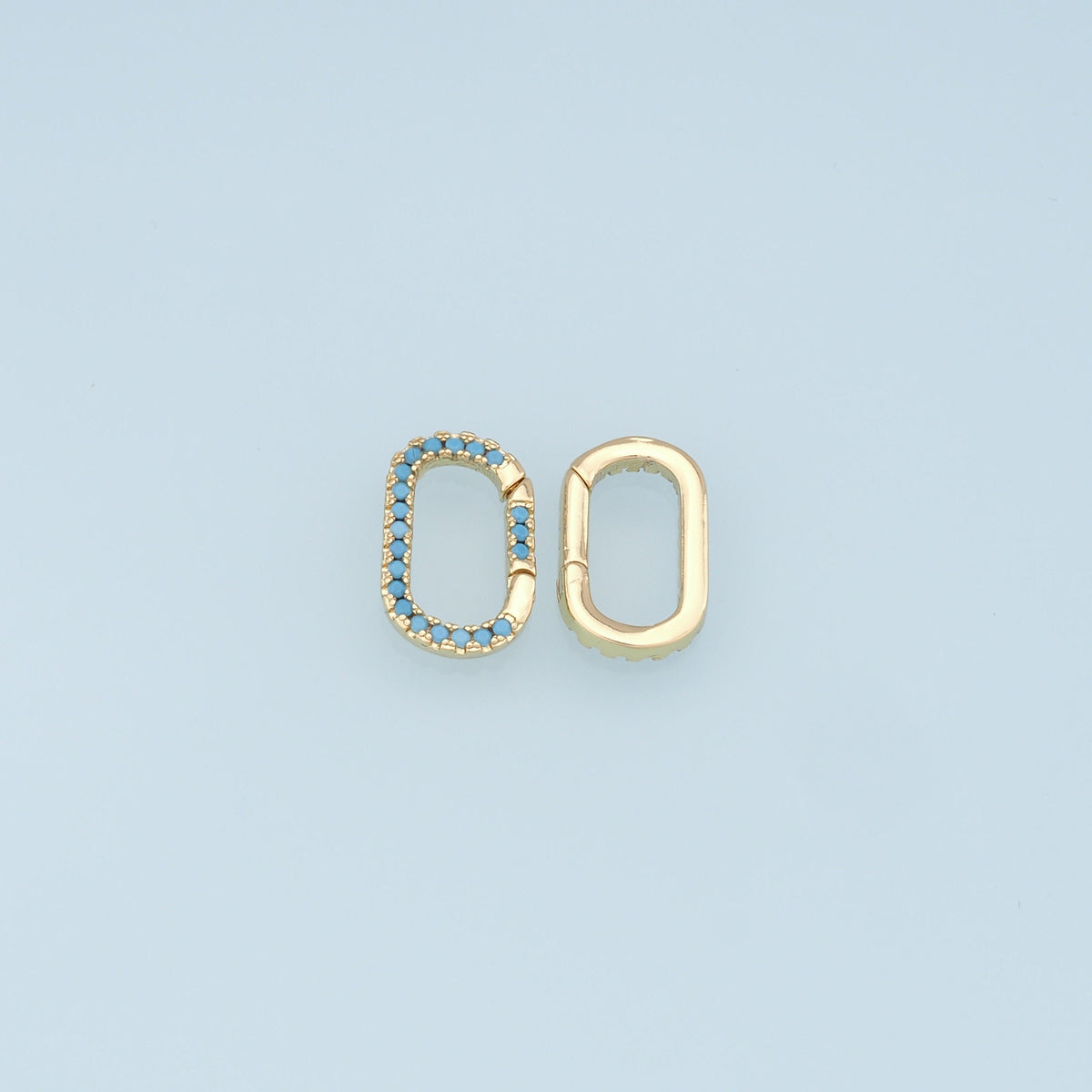 18K Gold Filled Oval Carabiner Clasp,Buckle Clasp,Carabiner Screw Clasp,Turnbuckle,for DIY Jewelry