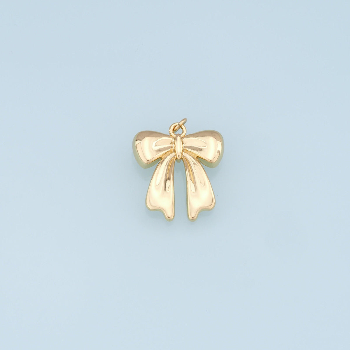 18K Gold Filled Bow Charm Pendant for Jewelry Making