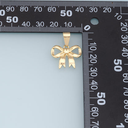 18K Gold Filled Bow Charm Pendant for Jewelry Making