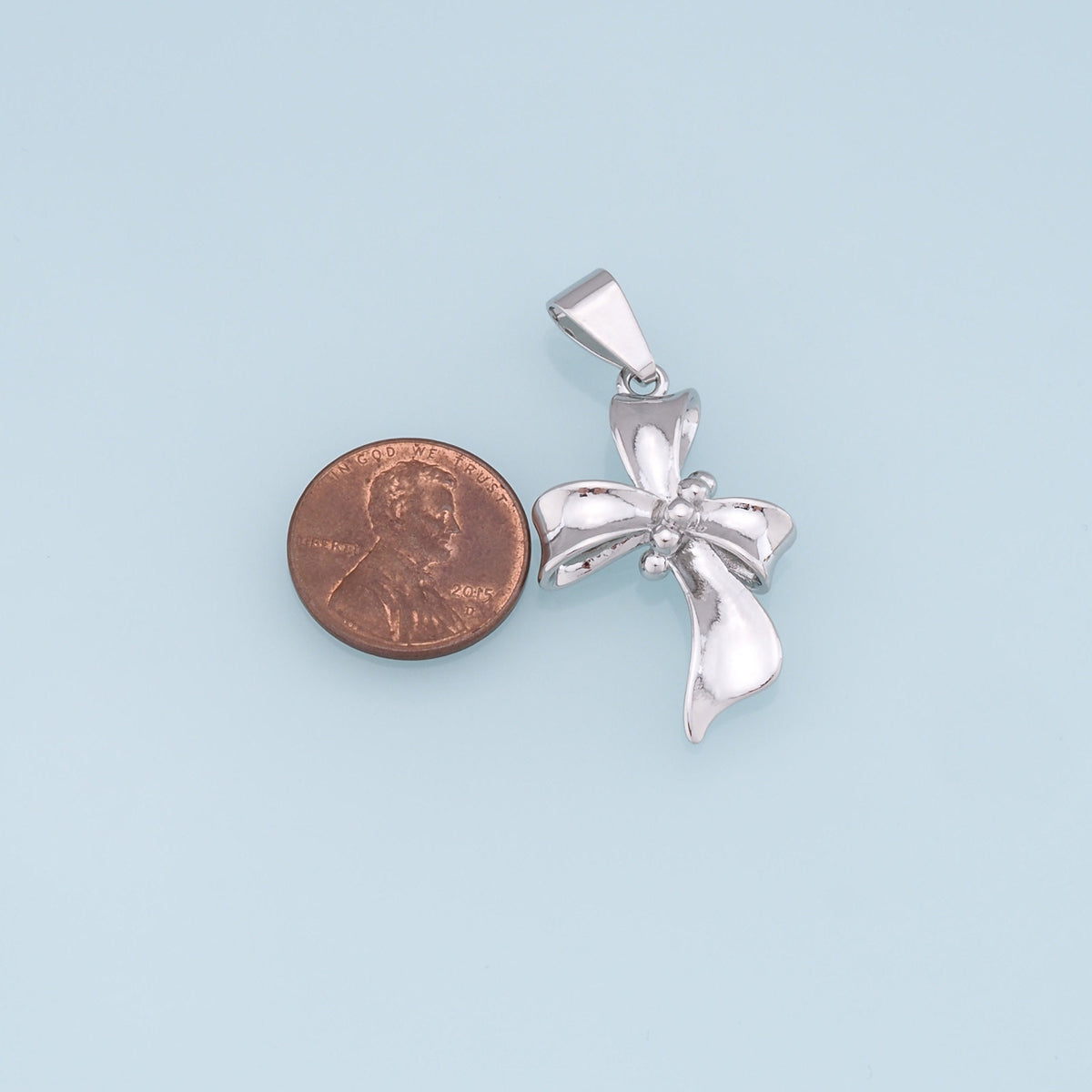 Gold Bow Charms,18K Gold Filled Bow Pendant,bow tie Charm Bracelet Necklace for DIY Jewelry Making Supply