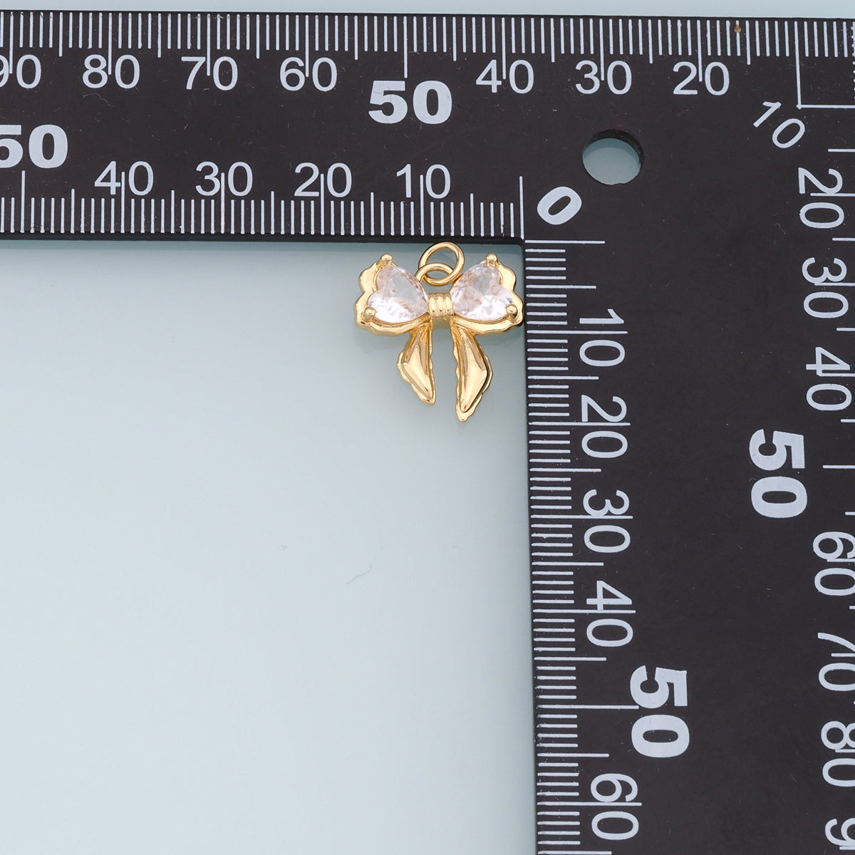 Gold Bow Charms,18K Gold Filled Bow Pendant,bow tie Charm Bracelet Necklace for DIY Jewelry Making Supply