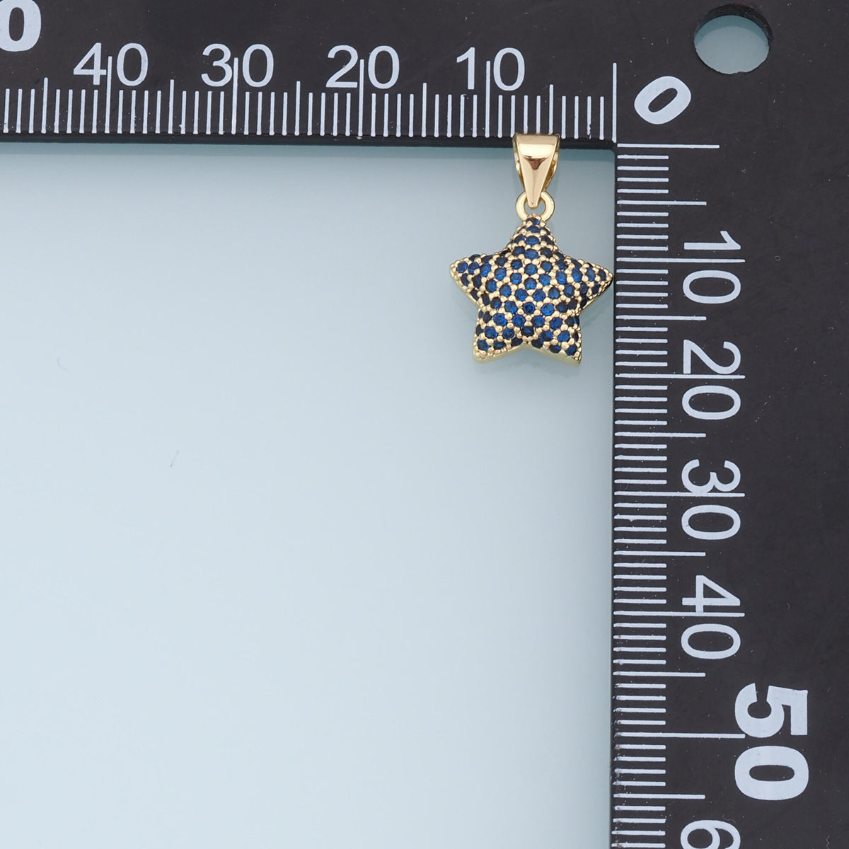 18K Gold Filled Star Pendant,CZ Micro Pave Star Charm Bracelet Necklace for DIY Jewelry Making Supply
