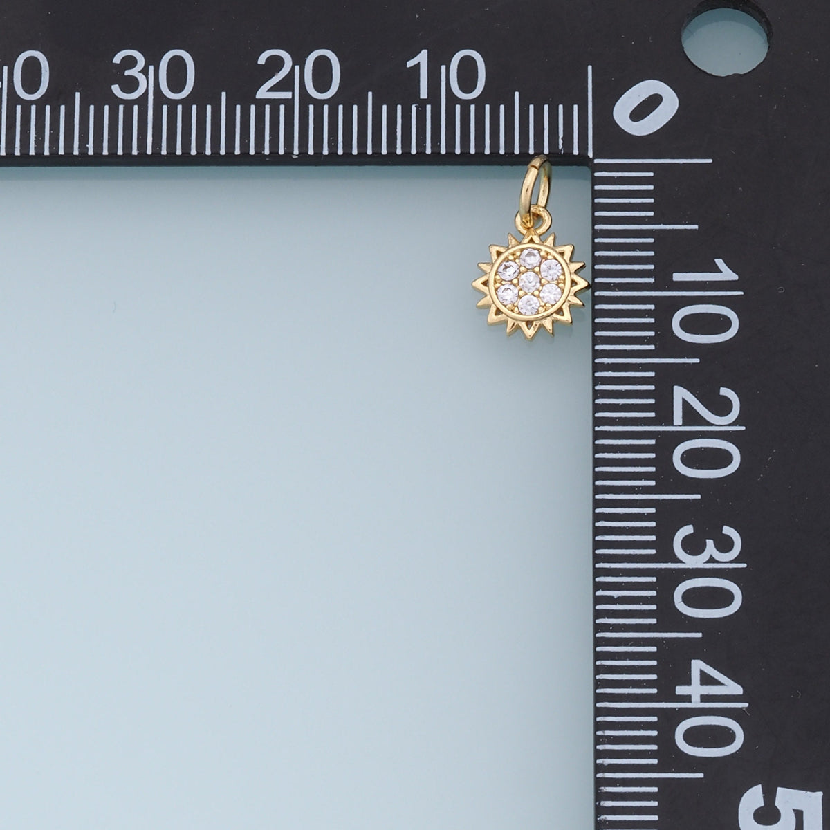 Gold CZ Sun Charms,18K Gold Filled Sun Pendant,celestial  Charm Bracelet Necklace for DIY Jewelry Making Supply