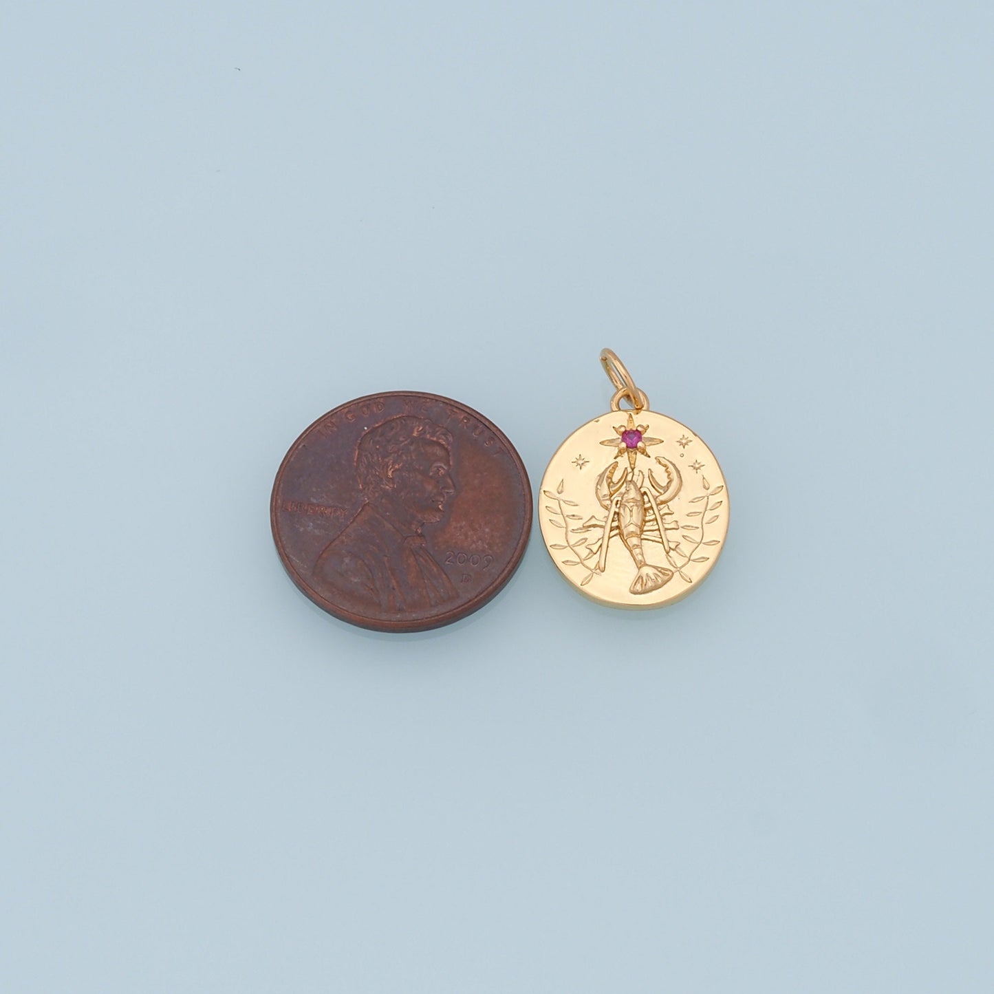 Gold Scorpion Star charms,18K Gold Filled Starburst Pendant,CZ North Star Charms Bracelet Necklace for DIY Jewelry Making Supply