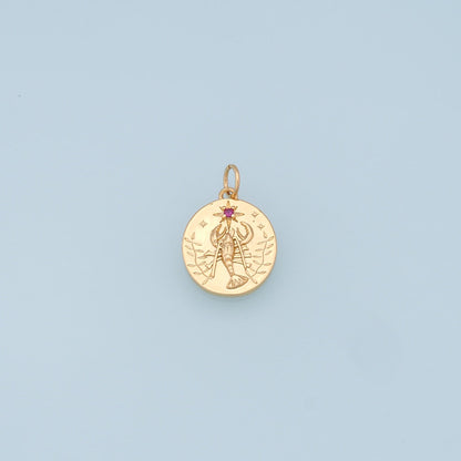 Gold Lobster Star charms,18K Gold Filled Starburst Pendant,CZ North Star Charms Bracelet Necklace for DIY Jewelry Making Supp