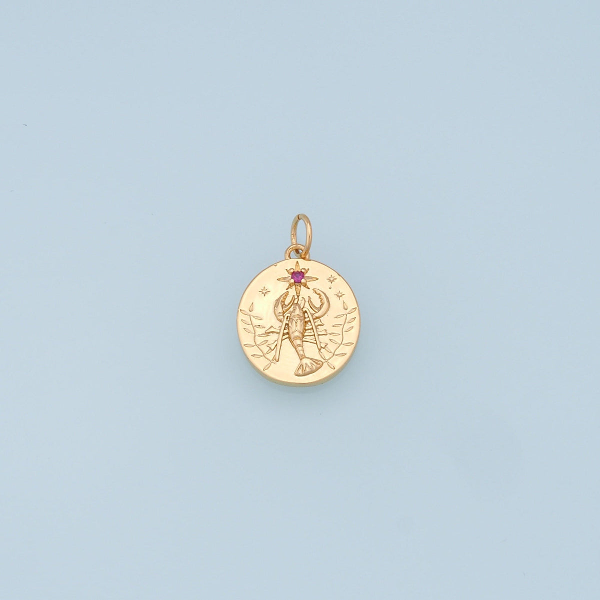 18K Gold Filled Star CZ Charm Pendant for Jewelry Making