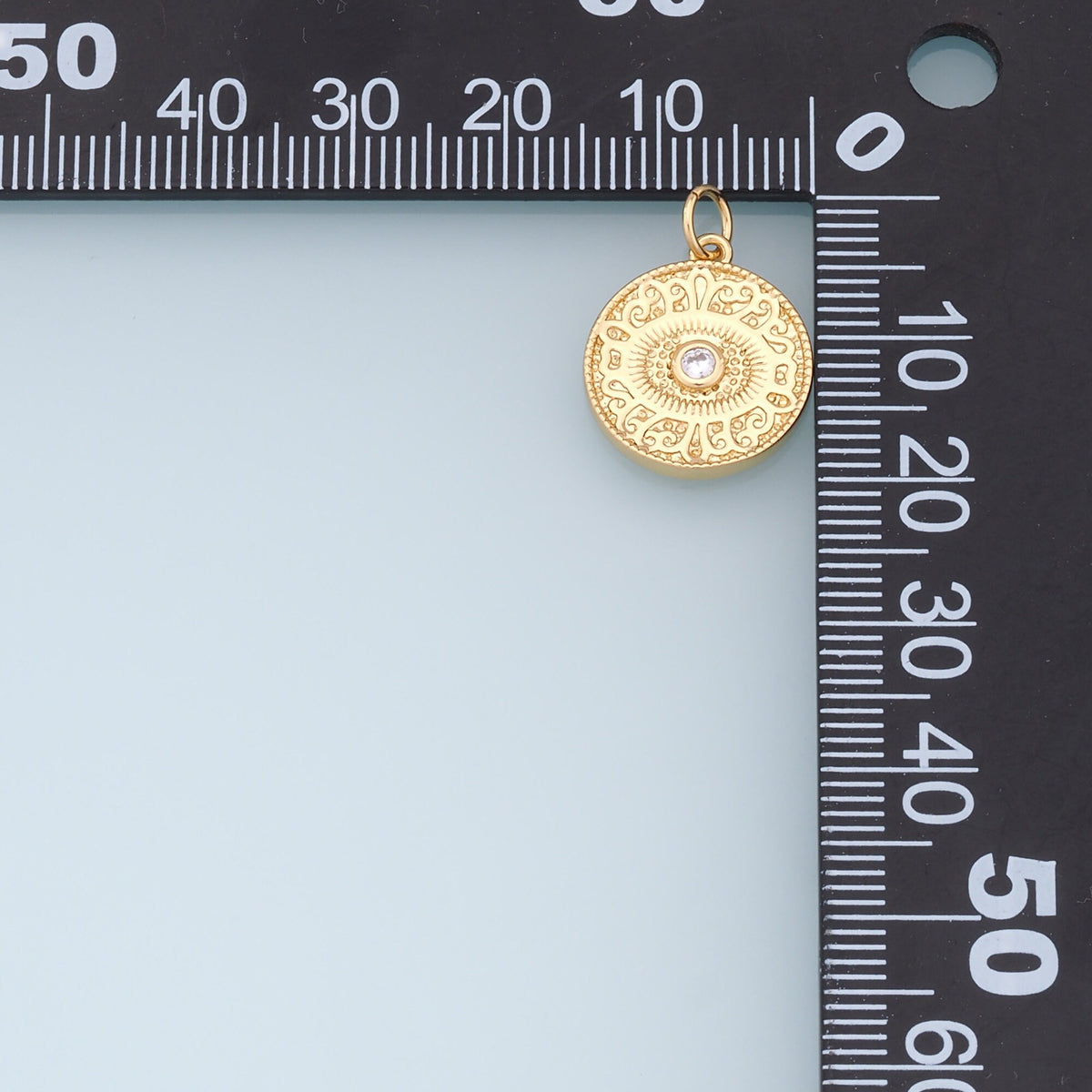 18K Gold Filled Evil Eye Charm Pendant for Jewelry Making