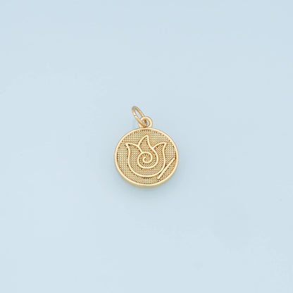 Gold element Charms,18K Gold Filled Fire Wind Earth Water Pendant,Element Charm Bracelet Necklace for DIY Jewelry Making Supply