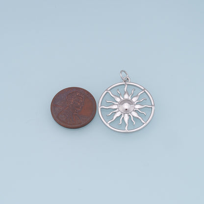 18K Gold Filled Sun Charm Pendant for Jewelry Making