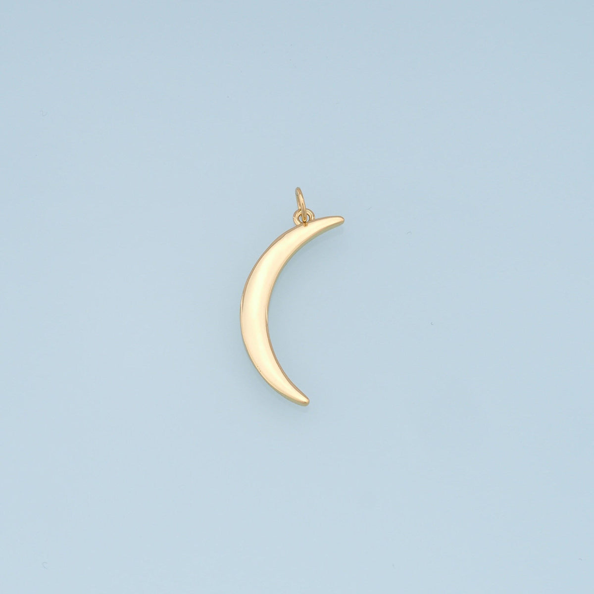 Gold Moon Charms,18K Gold Filled Moon Pendant,Celestial Charm Bracelet Necklace for DIY Jewelry Making Supply