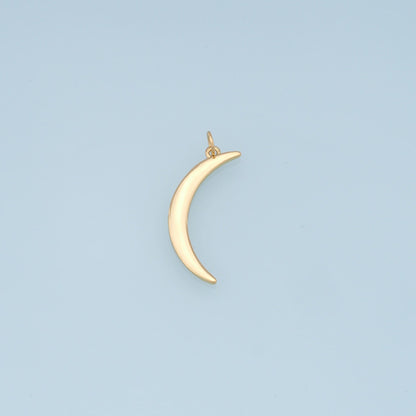 Gold Moon Charms,18K Gold Filled Moon Pendant,Celestial Charm Bracelet Necklace for DIY Jewelry Making Supply