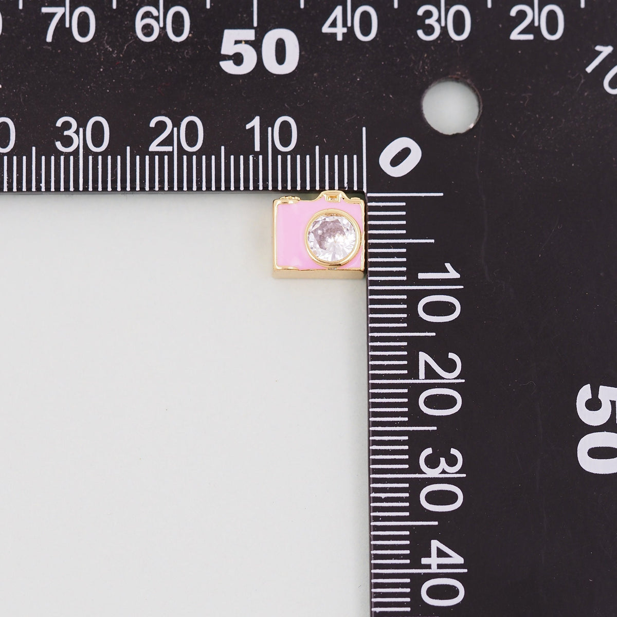 Gold camera Charms,18K Gold Filled camera Pendant,camera Charm Bracelet Necklace for DIY Jewelry Making Supply hole 2mm