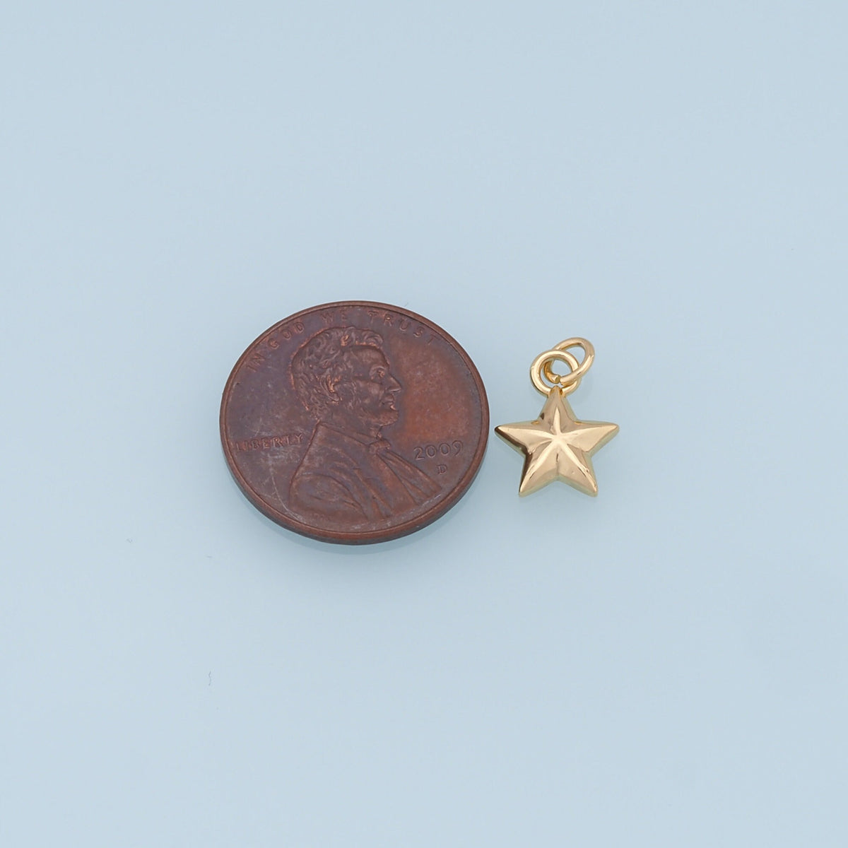 18K Gold Filled Star Charm Pendant for Jewelry Making