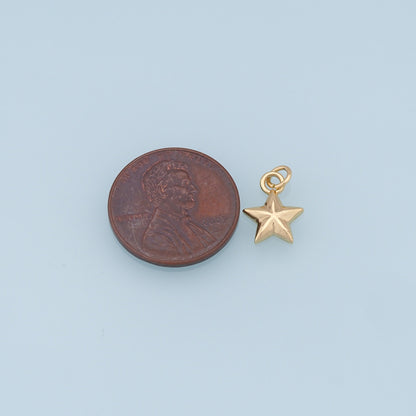 18K Gold Filled Star Charm Pendant for Jewelry Making