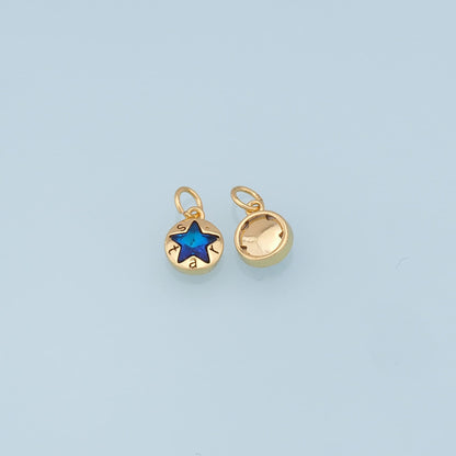 Gold Star Charms,18K Gold Filled Star Pendant,Star Charm Bracelet Necklace for DIY Jewelry Making Supply