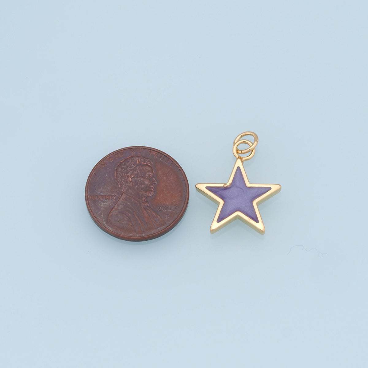 18K Gold Filled North Star Charm Pendant for Jewelry Making