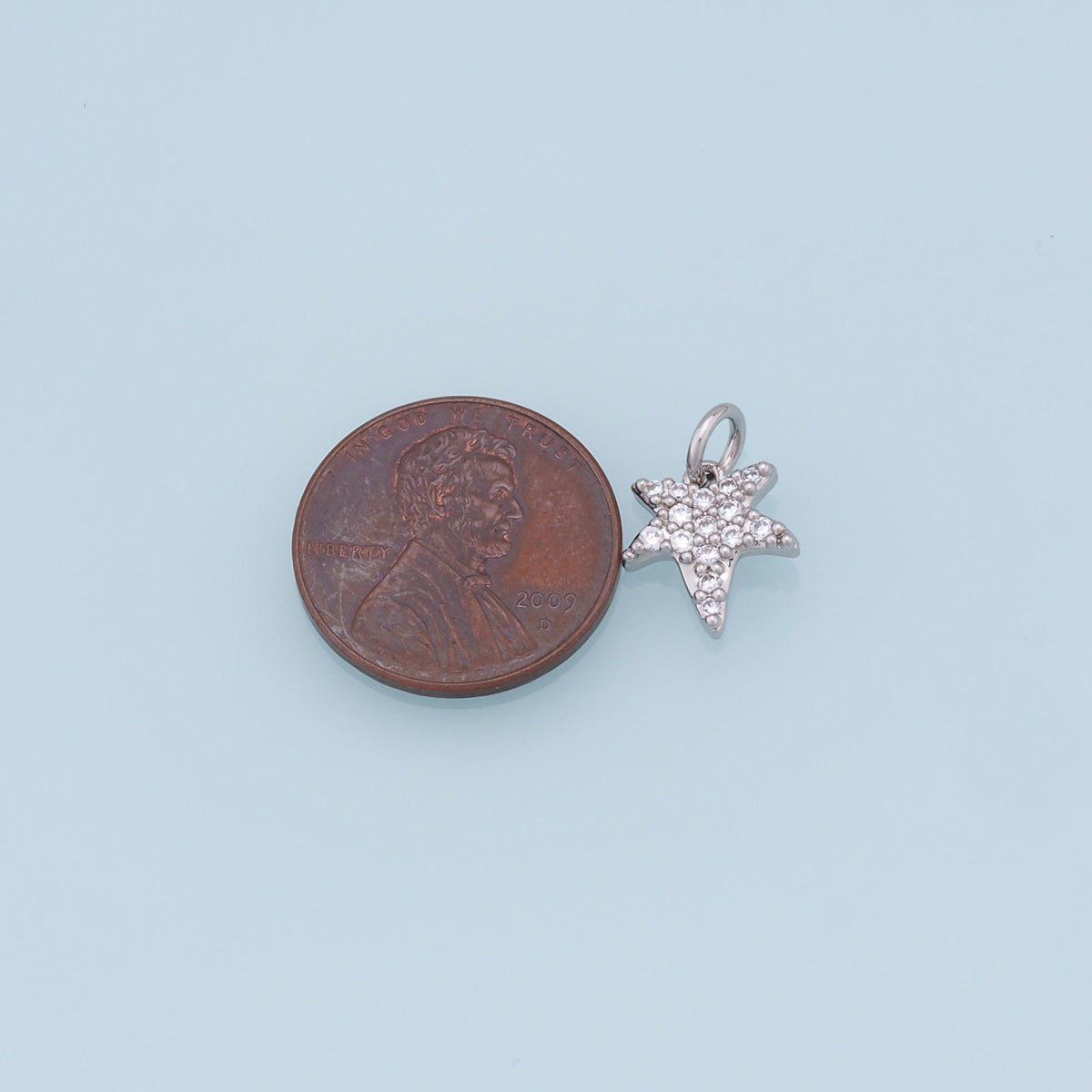 18K Gold Filled Star Pendant,CZ Star Charm Bracelet Necklace for DIY Jewelry Making Supply