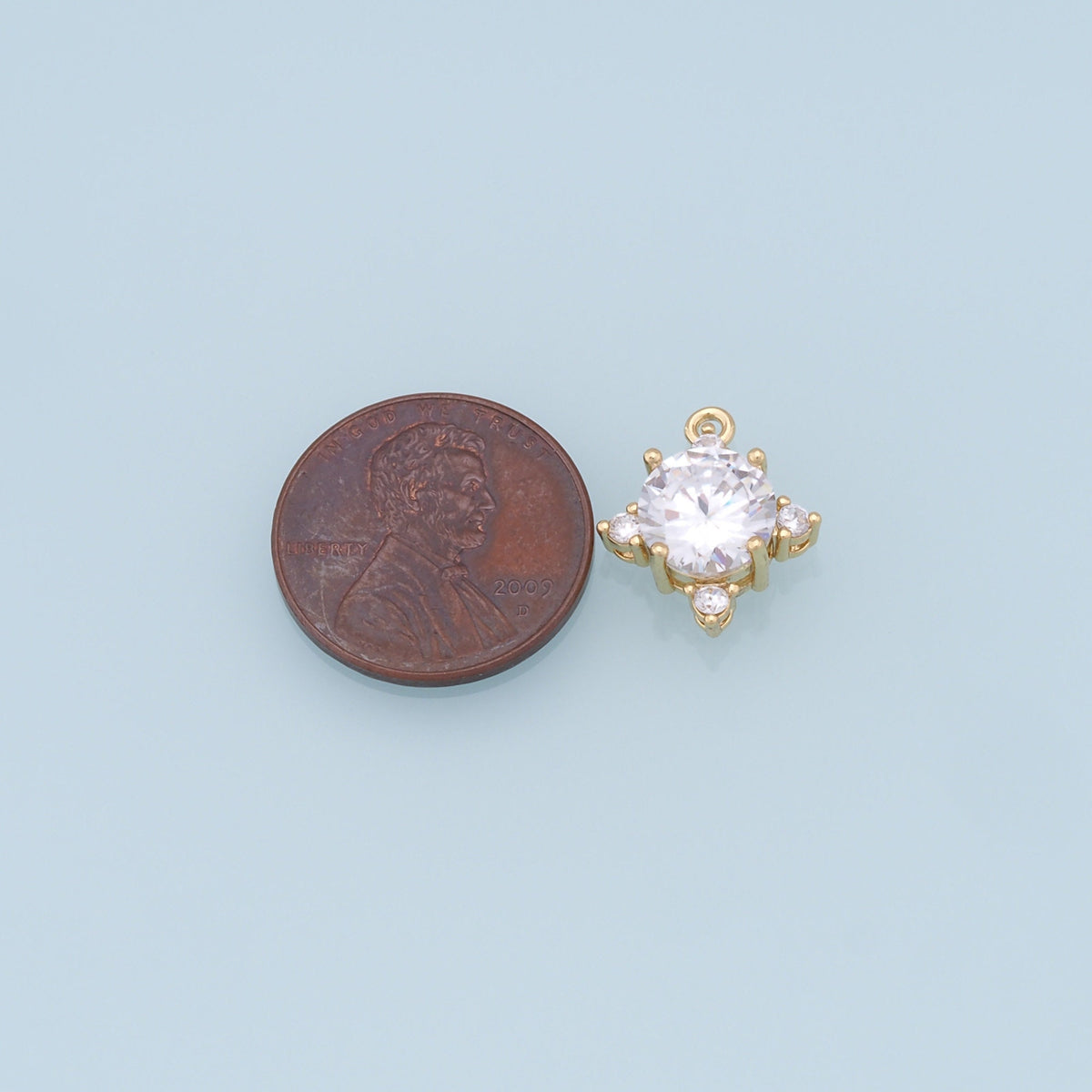 18K Gold Filled Star Pendant,CZ Star Charm Bracelet Necklace for DIY Jewelry Making Supply