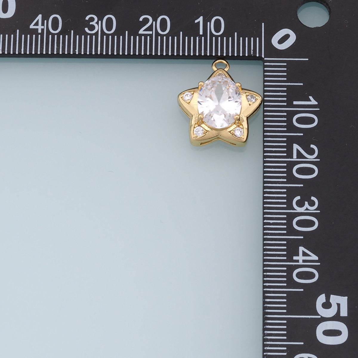 18K Gold Filled Star Pendant,CZ Star Charm Bracelet Necklace for DIY Jewelry Making Supply