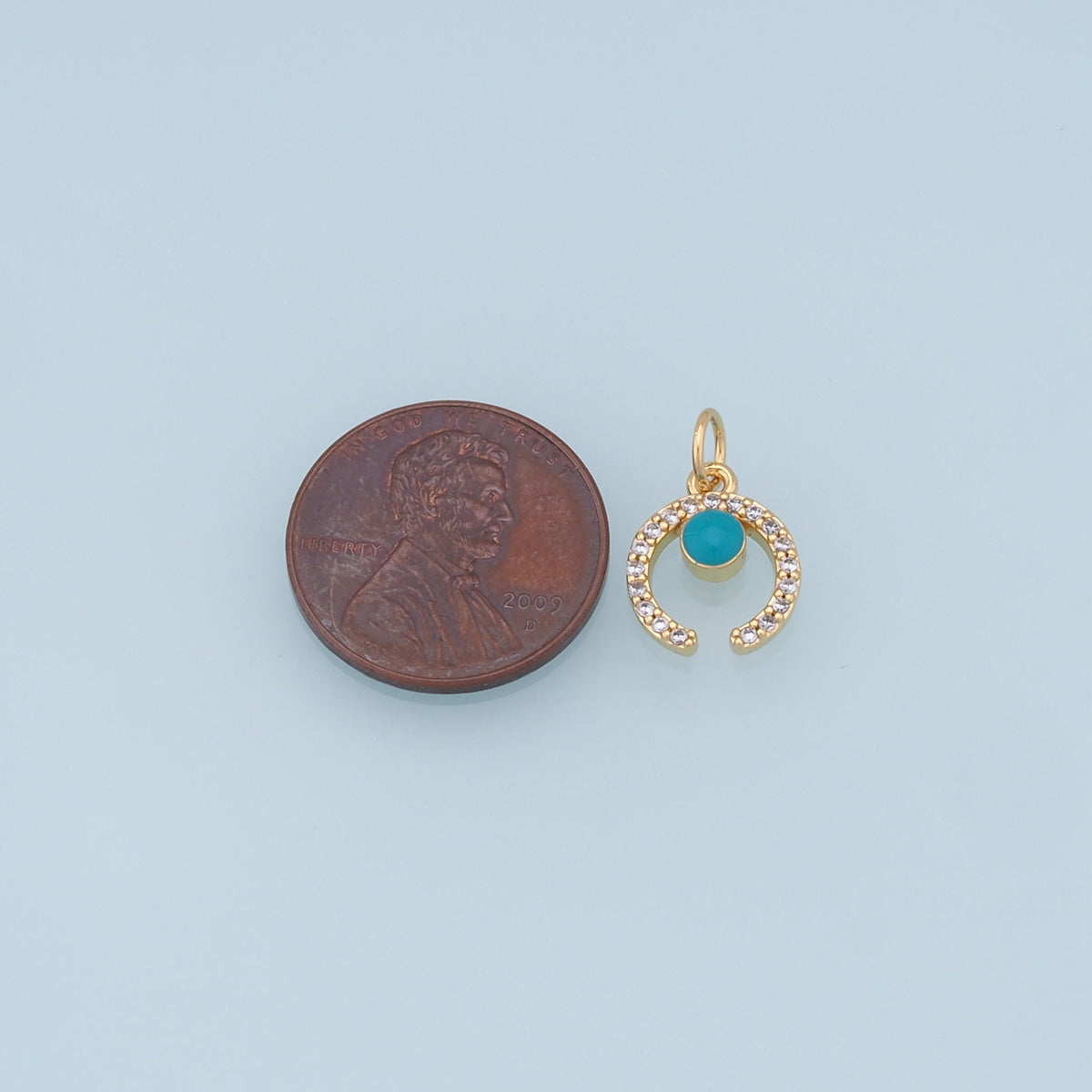 Gold Moon Charms,18K Gold Filled Moon Pendant,CZ Micro Pave Star Charm Bracelet Necklace for DIY Jewelry Making Supply