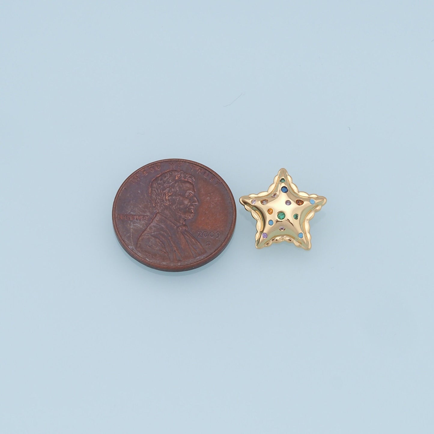 Gold Star Charms,18K Gold Filled Star Pendant,Color Star Charm Bracelet Necklace for DIY Jewelry Making Supply