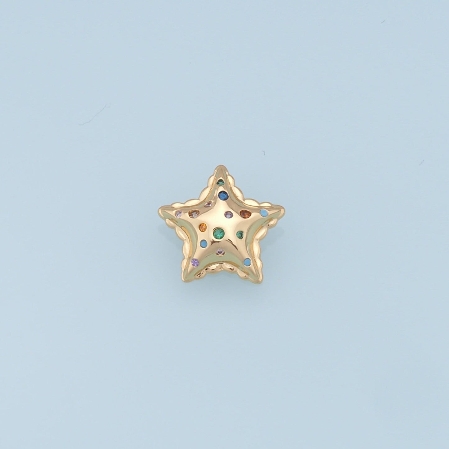 Gold Star Charms,18K Gold Filled Star Pendant,Color Star Charm Bracelet Necklace for DIY Jewelry Making Supply