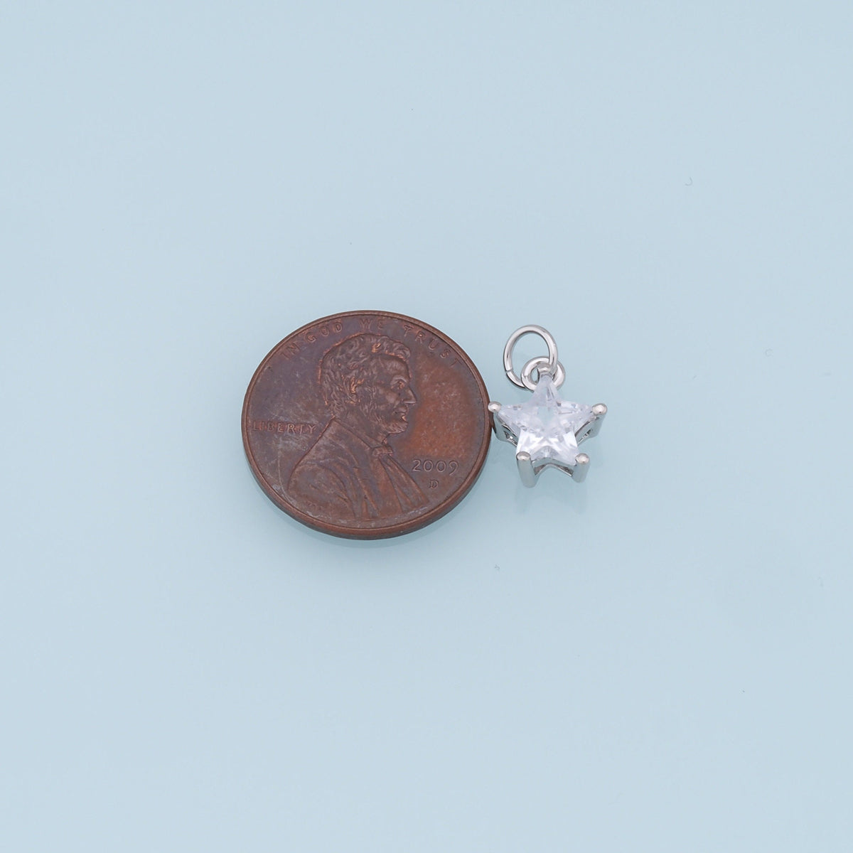 18K Gold Filled Star Pendant,CZ Star Charm Bracelet Necklace for DIY Jewelry Making Supply