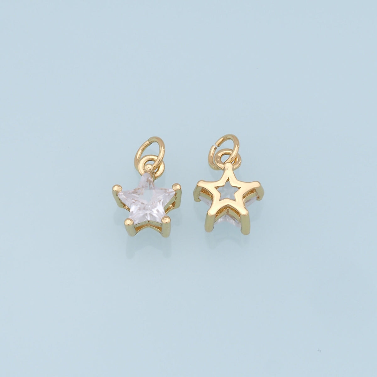 18K Gold Filled Star Charm Pendant for Jewelry Making