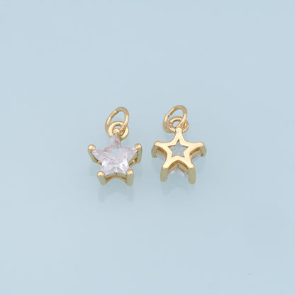 18K Gold Filled Star Charm Pendant for Jewelry Making