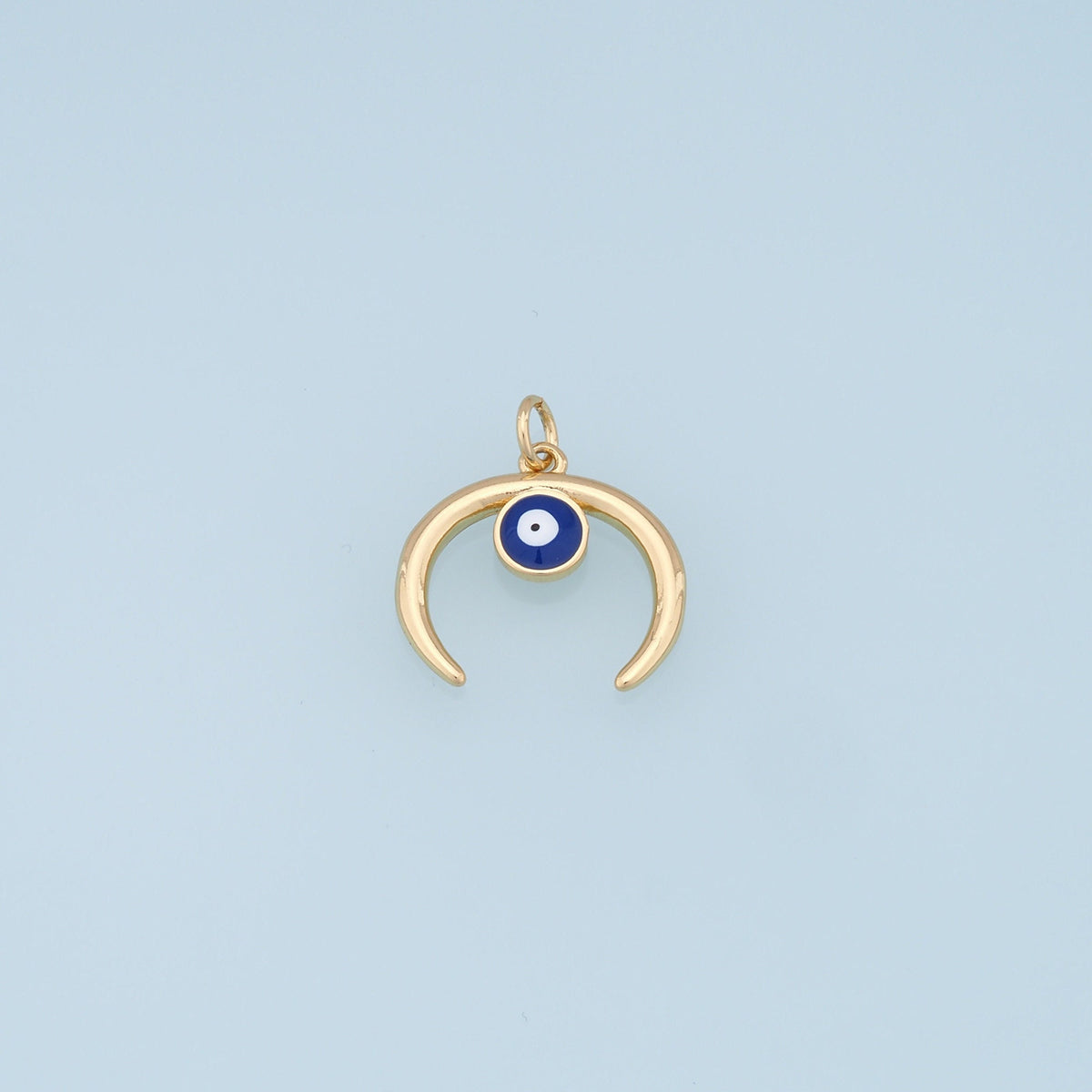18K Gold Filled Evil Eye Charm Pendant for Jewelry Making