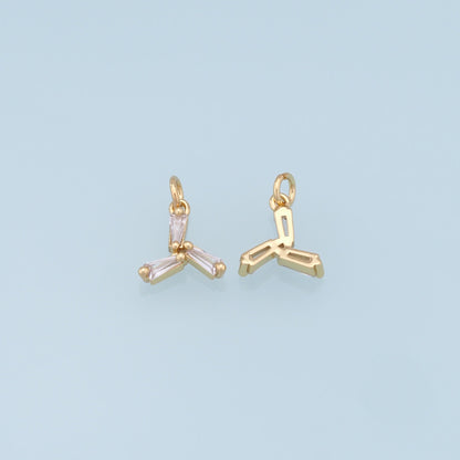 Gold Windmill Charms,18K Gold Filled CZ Windmill Pendant,Silver Windmill Charm Bracelet Necklace for DIY Jewelry Making Supply