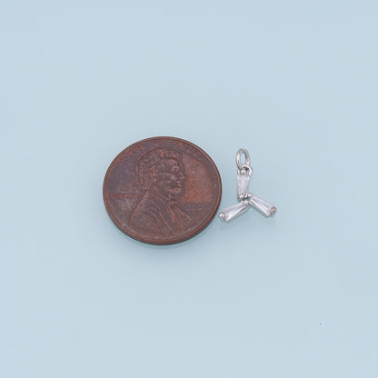 Gold Windmill Charms,18K Gold Filled CZ Windmill Pendant,Silver Windmill Charm Bracelet Necklace for DIY Jewelry Making Supply