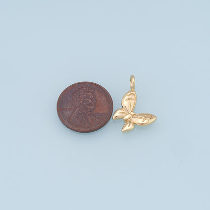 Gold Butterfly Charms,18K Gold Filled Butterfly Pendant,Butterfly Charm Bracelet Necklace for DIY Jewelry Making Supply