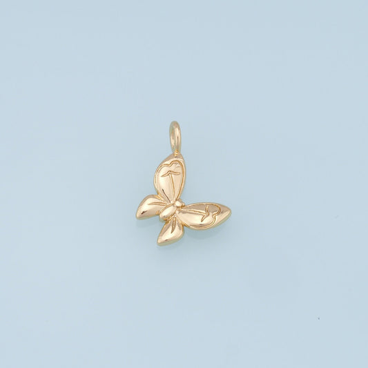 Gold Butterfly Charms,18K Gold Filled Butterfly Pendant,Butterfly Charm Bracelet Necklace for DIY Jewelry Making Supply
