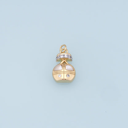 Gold Cable Car Charms,18K Gold Filled CZ Cable Car Pendant,Ski Lift Charm Bracelet Necklace for DIY Jewelry Making Supply
