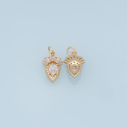 Gold Carrot Charms,18K Gold Filled CZ Carrot Pendant,Vegetable Charm Bracelet Necklace for DIY Jewelry Making Supply