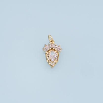 Gold Carrot Charms,18K Gold Filled CZ Carrot Pendant,Vegetable Charm Bracelet Necklace for DIY Jewelry Making Supply