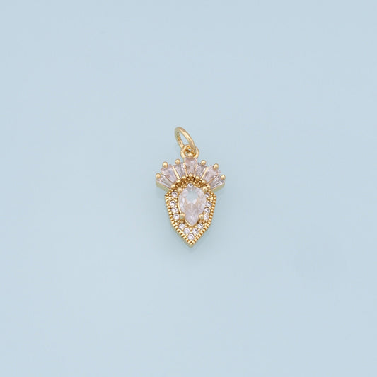 Gold Carrot Charms,18K Gold Filled CZ Carrot Pendant,Vegetable Charm Bracelet Necklace for DIY Jewelry Making Supply