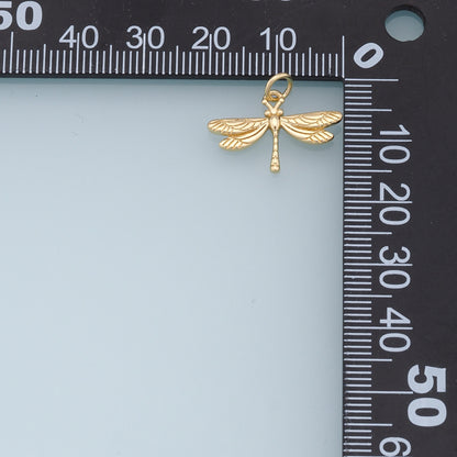 Gold Dragonfly Charms,18K Gold Filled Dragonfly Pendant,Dragonfly Charm Bracelet Necklace for DIY Jewelry Making Supply