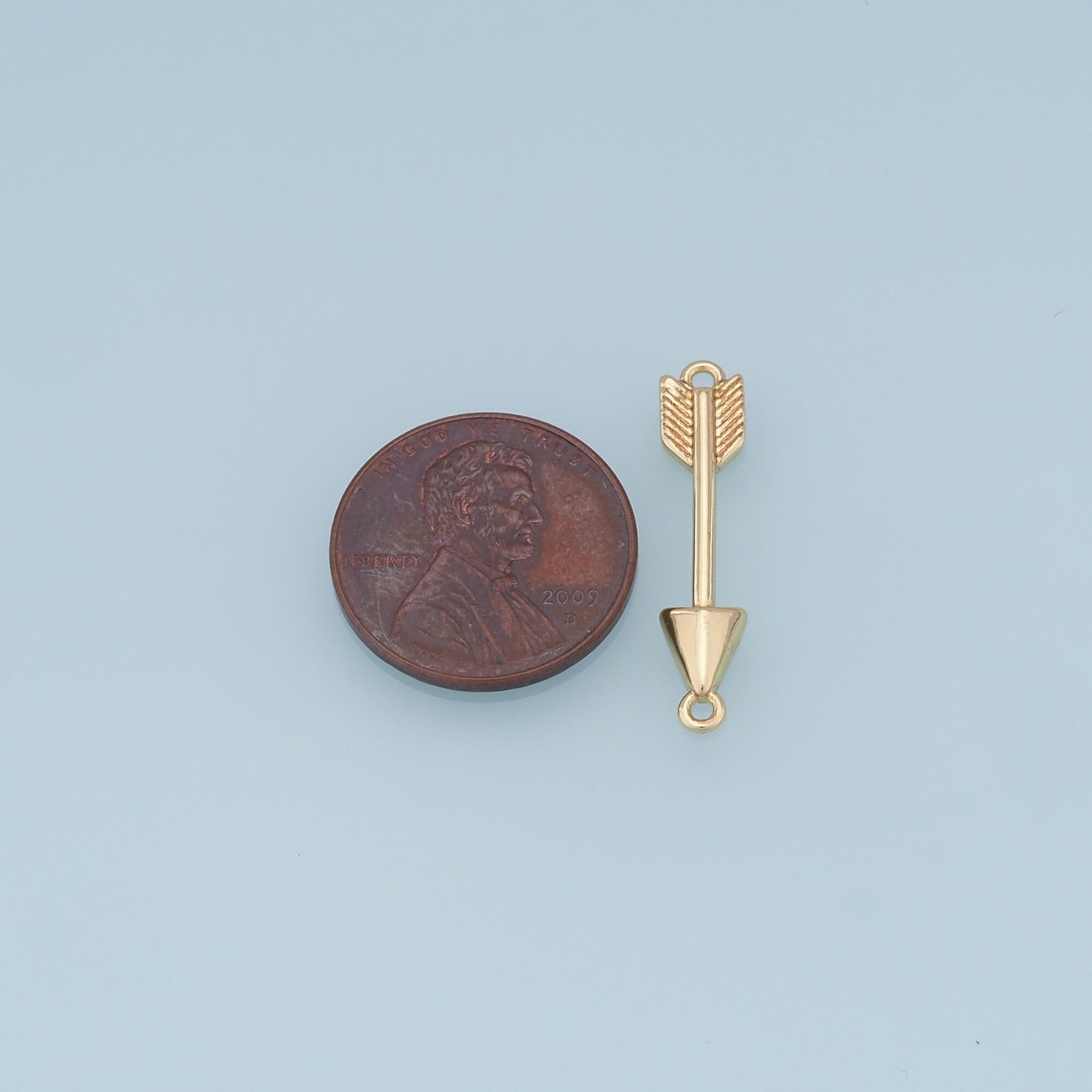 Gold Arrow Charms,18K Gold Filled Arrow Pendant,Arrow Charm Bracelet Necklace for DIY Jewelry Making Supply