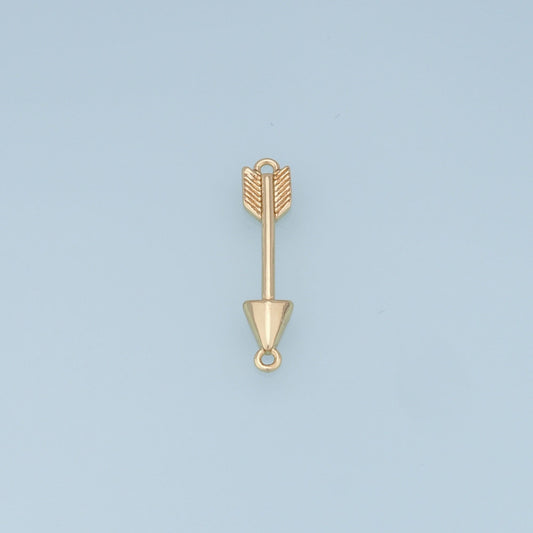 Gold Arrow Charms,18K Gold Filled Arrow Pendant,Arrow Charm Bracelet Necklace for DIY Jewelry Making Supply
