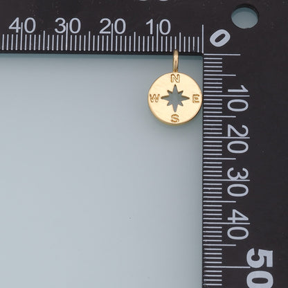 18K Gold Filled North Star Charm Pendant for Jewelry Making