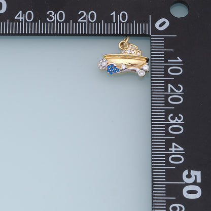 Gold Boat Charms,18K Gold Filled Boat Pendant,cute Charm Bracelet Necklace for DIY Jewelry Making Supply