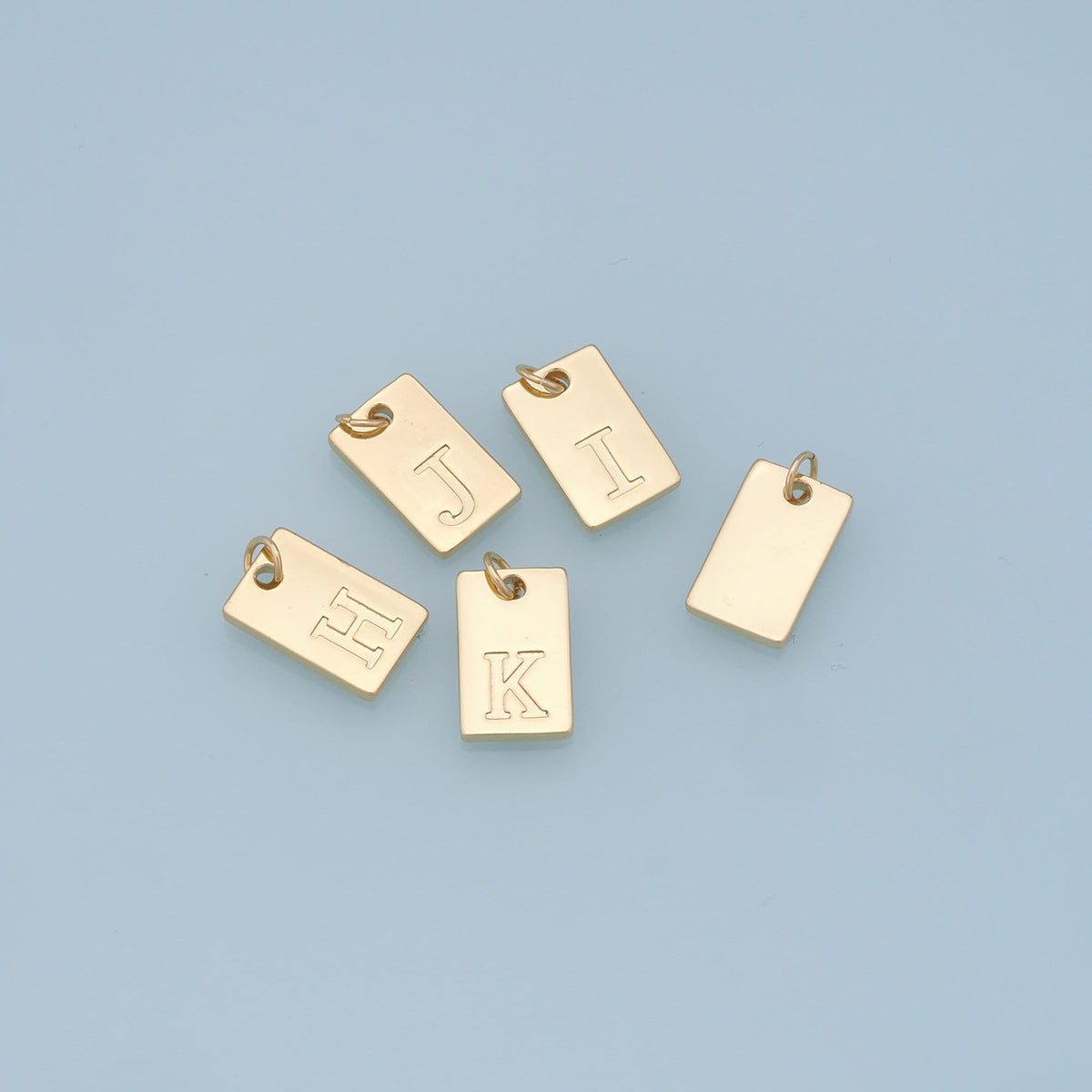 18K Gold Filled Letter Charm Pendant for Jewelry Making