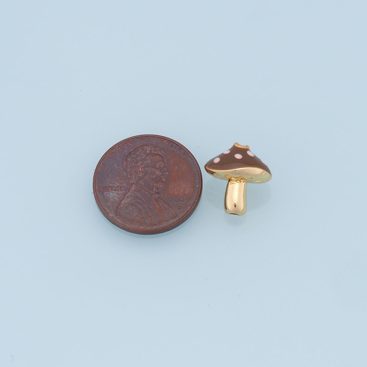 Gold Mushroom Beads Charms,18K Gold Filled Mushroom spacer beads,Mushroom Charms Bracelet Necklace for DIY Jewelry Making Sup