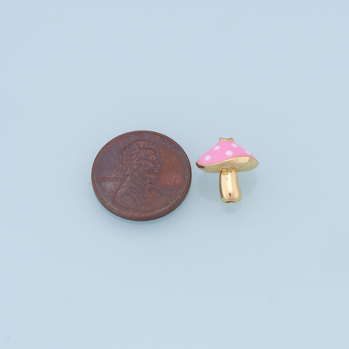 Gold Mushroom Beads Charms,18K Gold Filled Mushroom spacer beads,Mushroom Charms Bracelet Necklace for DIY Jewelry Making Sup