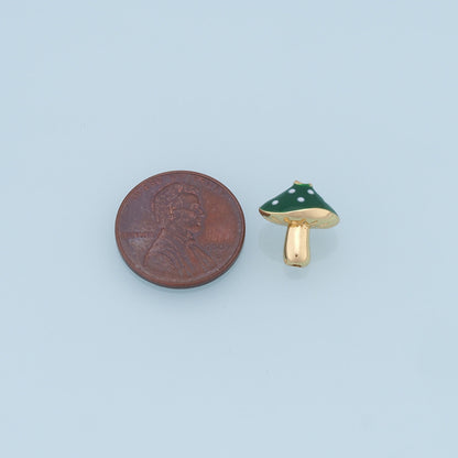 Gold Mushroom Beads Charms,18K Gold Filled Mushroom spacer beads,Mushroom Charms Bracelet Necklace for DIY Jewelry Making Sup